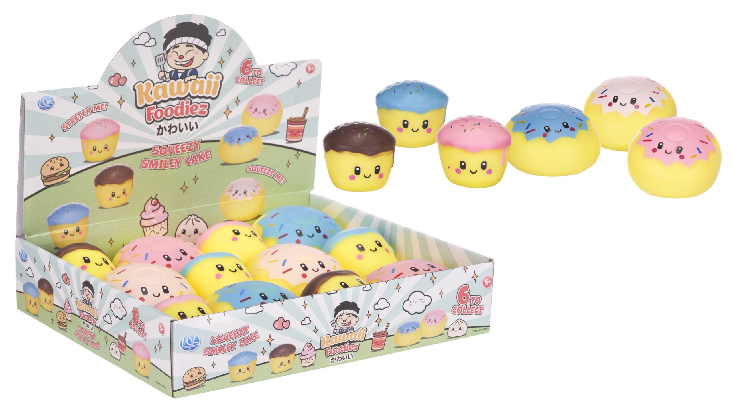 KAWAII Foodiez Tortine Sorridenti Squishy In espo da 12pz 6ass…x144